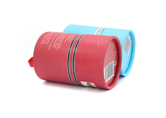 Beauty Packaging Candle Gift Box , Cylinder Candle Boxes With Silk