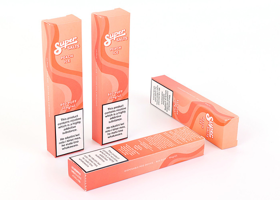 Peach Ice Oil Cannabis Box Storage Monthly Vape Box 300g C1S CBD Packing Material
