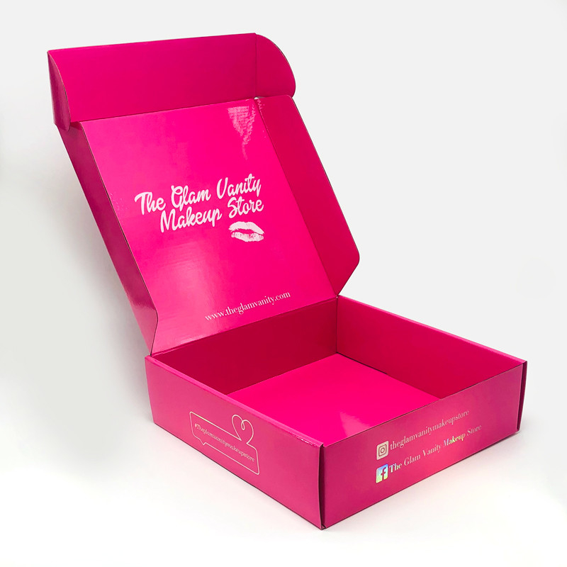 Cardboard Shipping Paper Corrugated Box Rose Pink For T Shirt